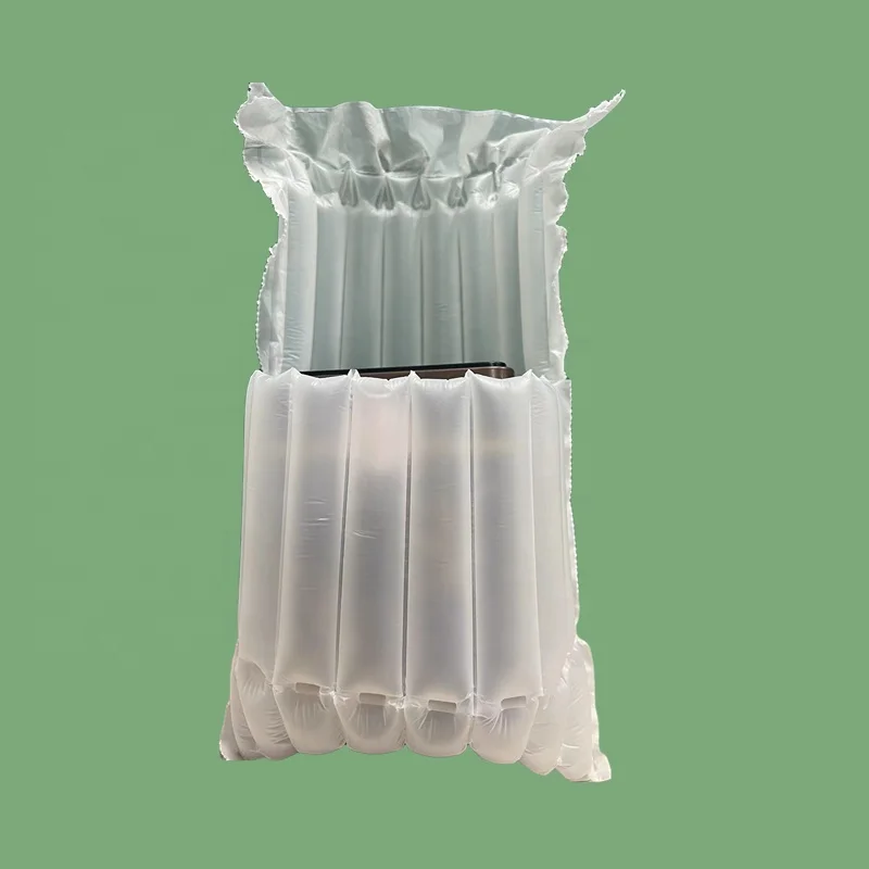 Self Adhesive Cosmetic Transparent Inflatable Packaging Wine Bottle Cushion Air Column Bubble Bag