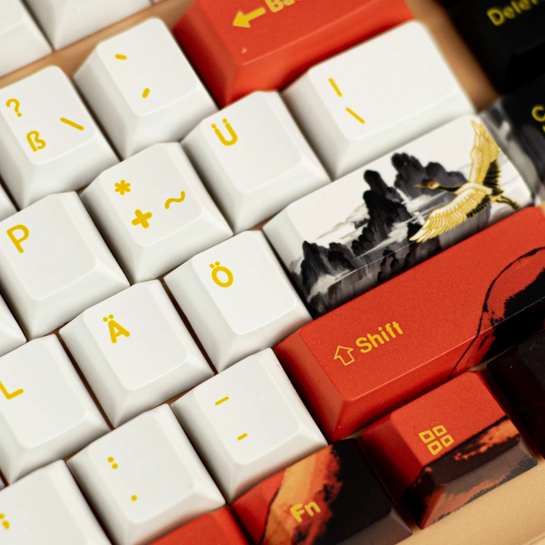 Customizable Design Goku Keycap German ISO de Keycaps Oem Profile PBT Dye Sublimation Cartoon Keycaps