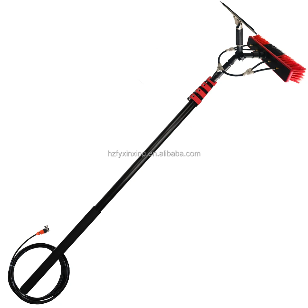 Xining Long Reach Window/Solar Panel Cleaning Water Fed Pole Brush with Scraper