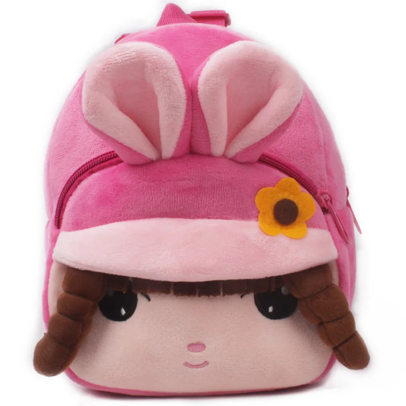 Cartoon  toddler plush school bag little girl toy doll bag