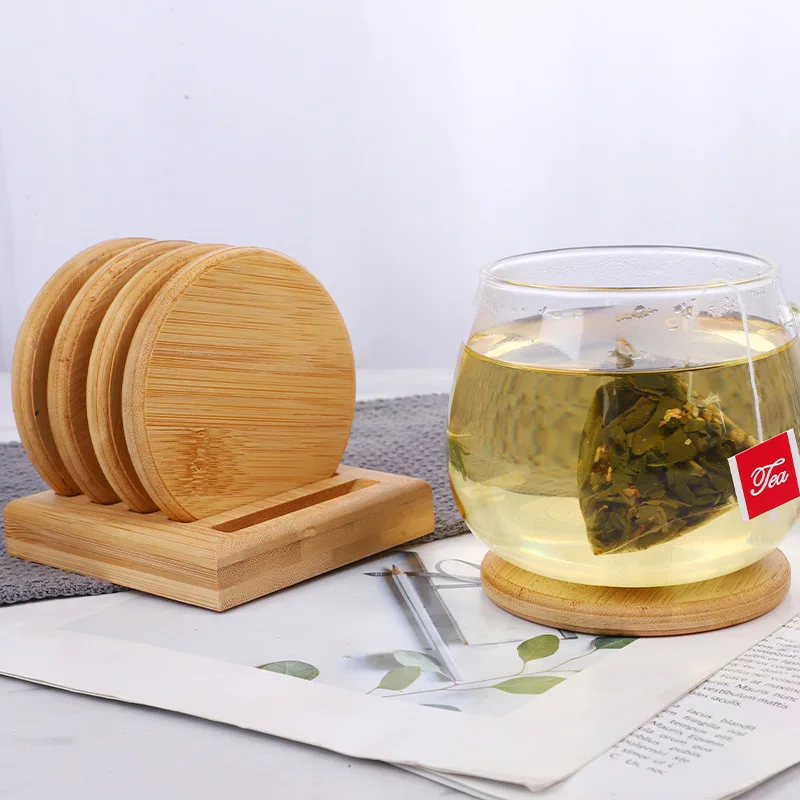 Wooden Craft Pendant Heat Insulation Coaster Home Wooden Decoration Craft Mat