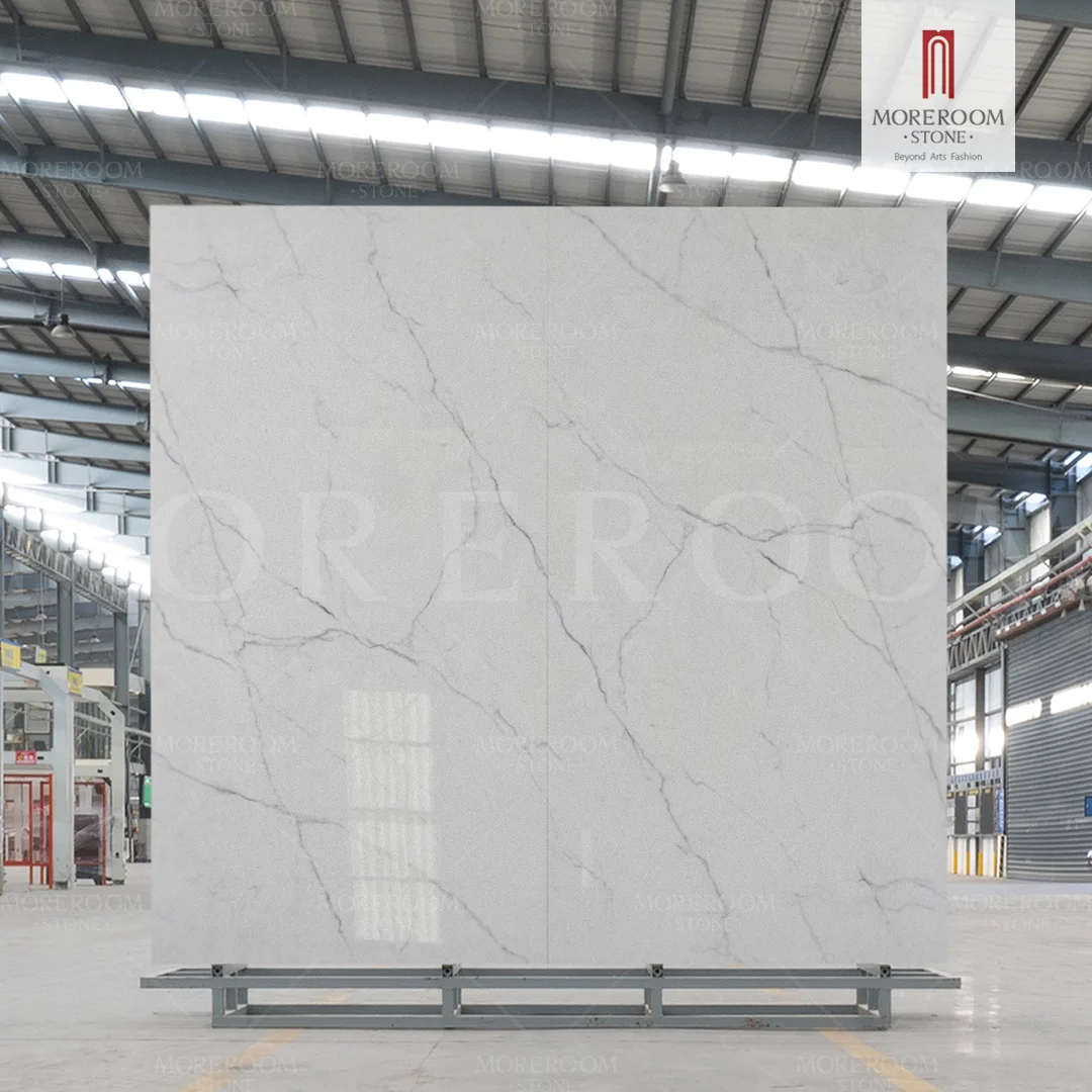 1200*2400*6 Large Format Polished Sintered Stone Marble Look Slabs Tile