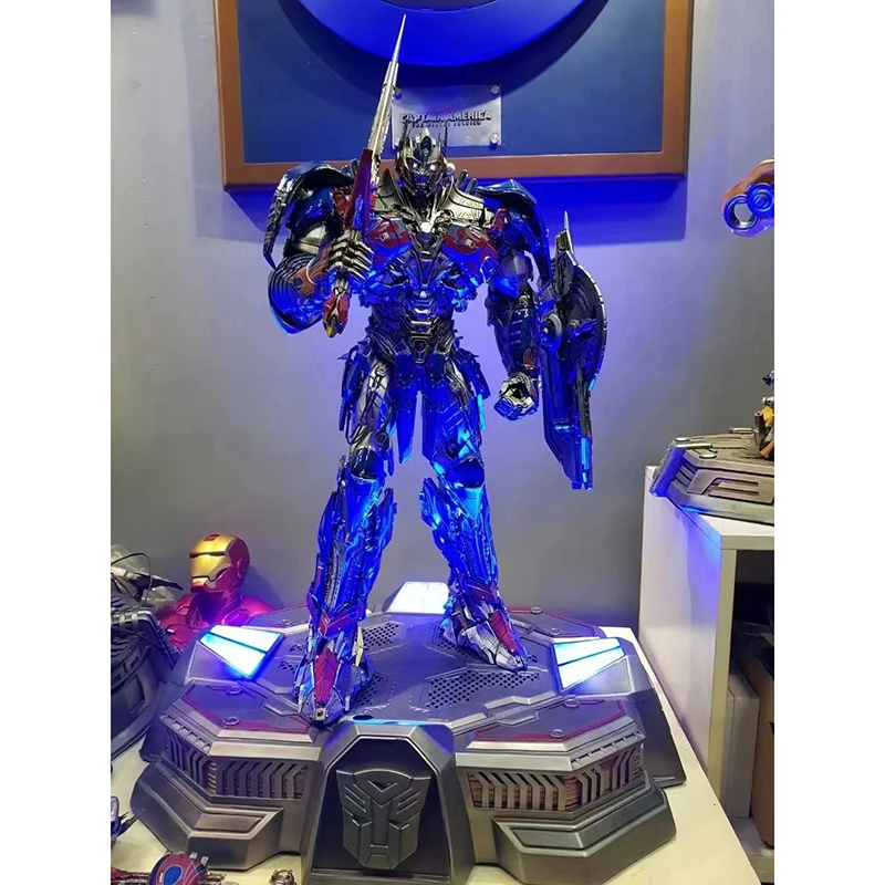 Hot sale customized landscaping welded Optimus Prim e robot fiberglass transformer sculpture