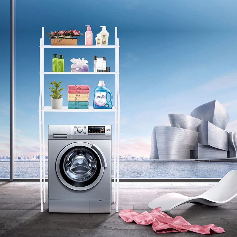 High quality Home Organizer Shelf Rack Space Saver 3 Layer Over Washing Machine Storage Racks For Washing Room