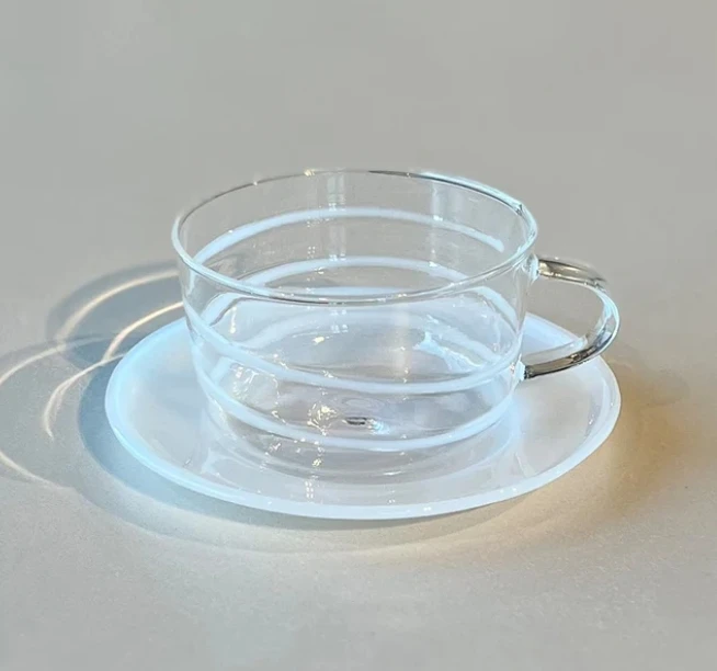 Wholesale Customized High Borosilicate Glass Turkish Coffee Tea Cup With Saucer