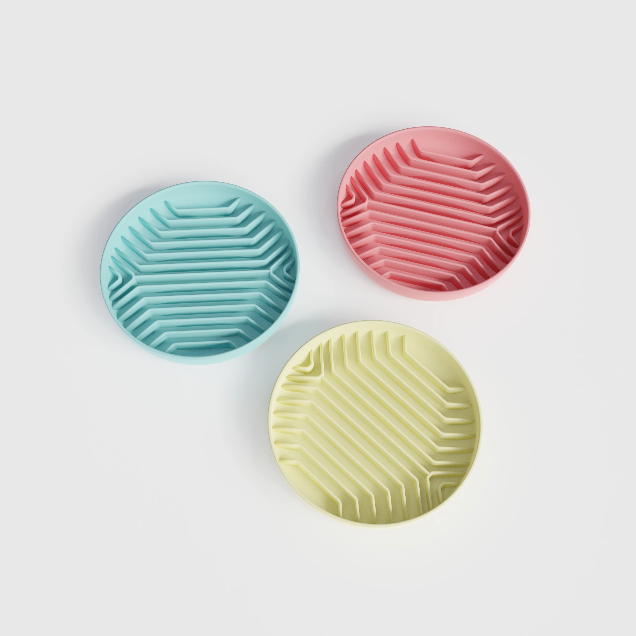 Pet Feeding Bowl Health Eat Dog Lick Mat Bowls Portable Food Grade Silicone Slow Feeder Dog Bowl With Suction Cup