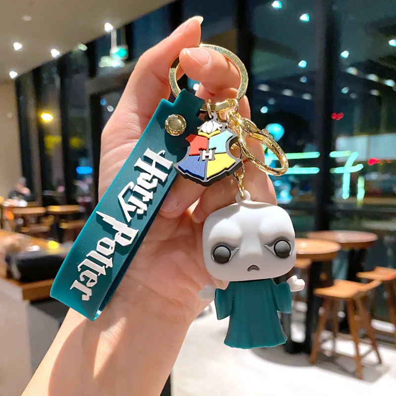 Cute Harry Keychain Cute Cartoon Car Keychain Bag Exquisite Potter Pendant Gift Wholesale Harried Potter PVC Keychain Toy