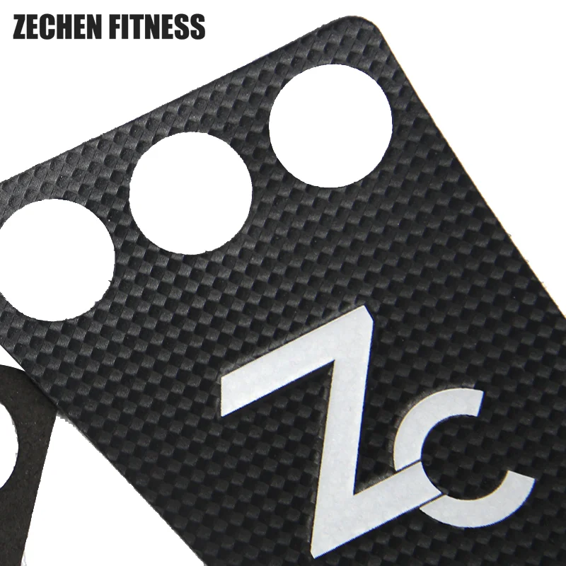 Crossfit protection 3 holes strength palm grip carbon microfiber leather grips calleras crossfit gym grip pads handgrip crossfit