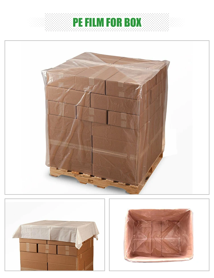 50-100micron Thickness Factory Price Box Packing Jumbo Roll Poly Film