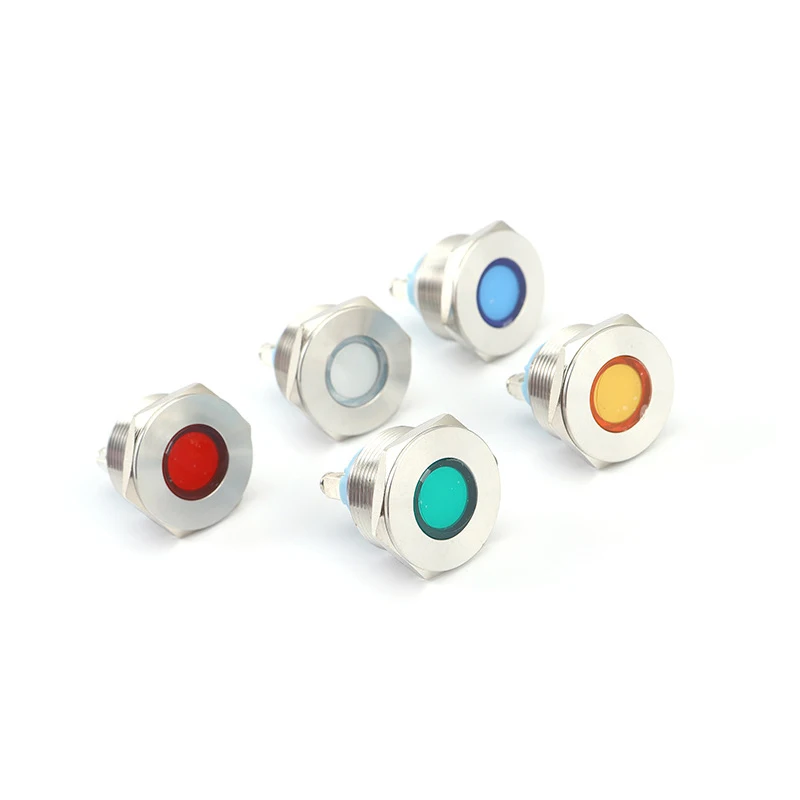 Brass Clad Nickel Shell 24 Volt Led Indicator Lights 22mm Screw Pin