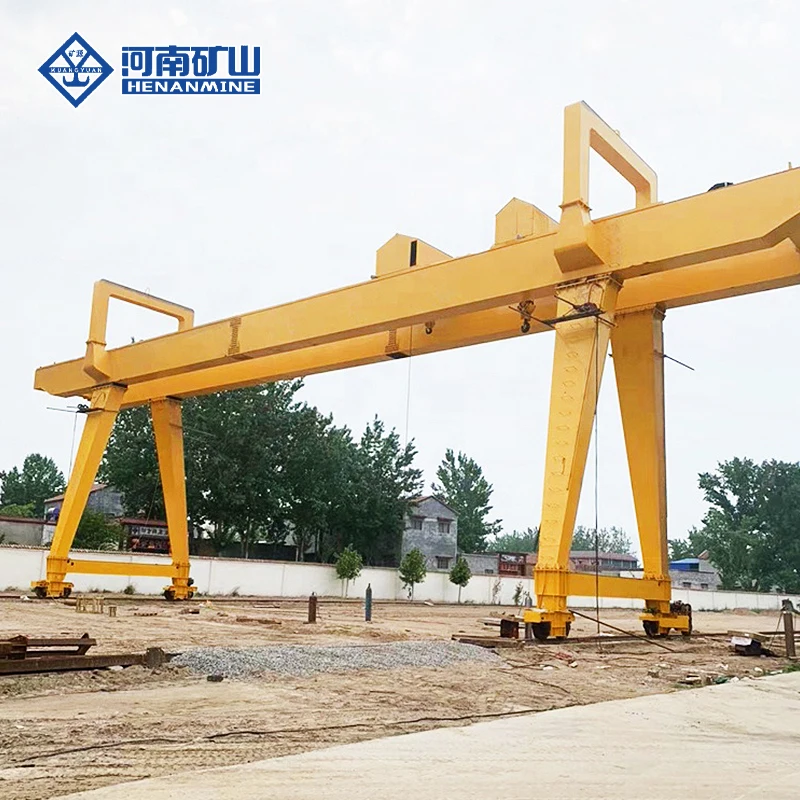 25T Double Beam Gantry Crane Equipped with Winch Trolley and Rails