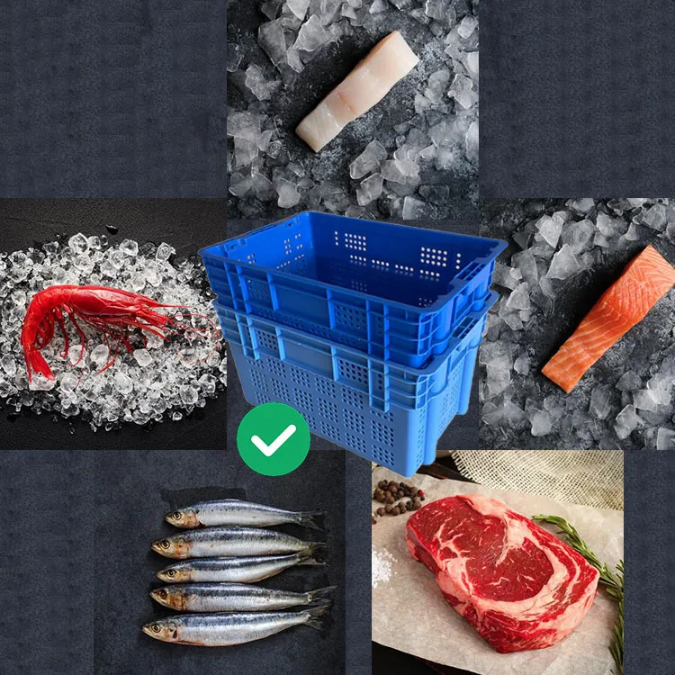 Пластиковый контейнер для овощей, фруктов, морской пищи, 600x400x310 мм