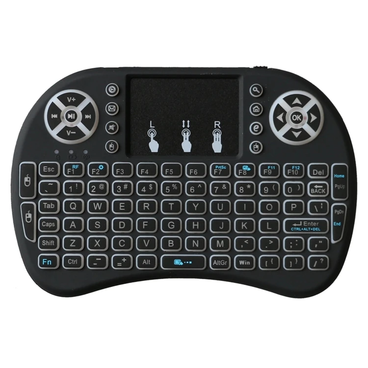 Rii i8 mini keyboard backlit Colorful Backlight 2.4G wireless MINI keyboard air mouse remote control for smart android tv box