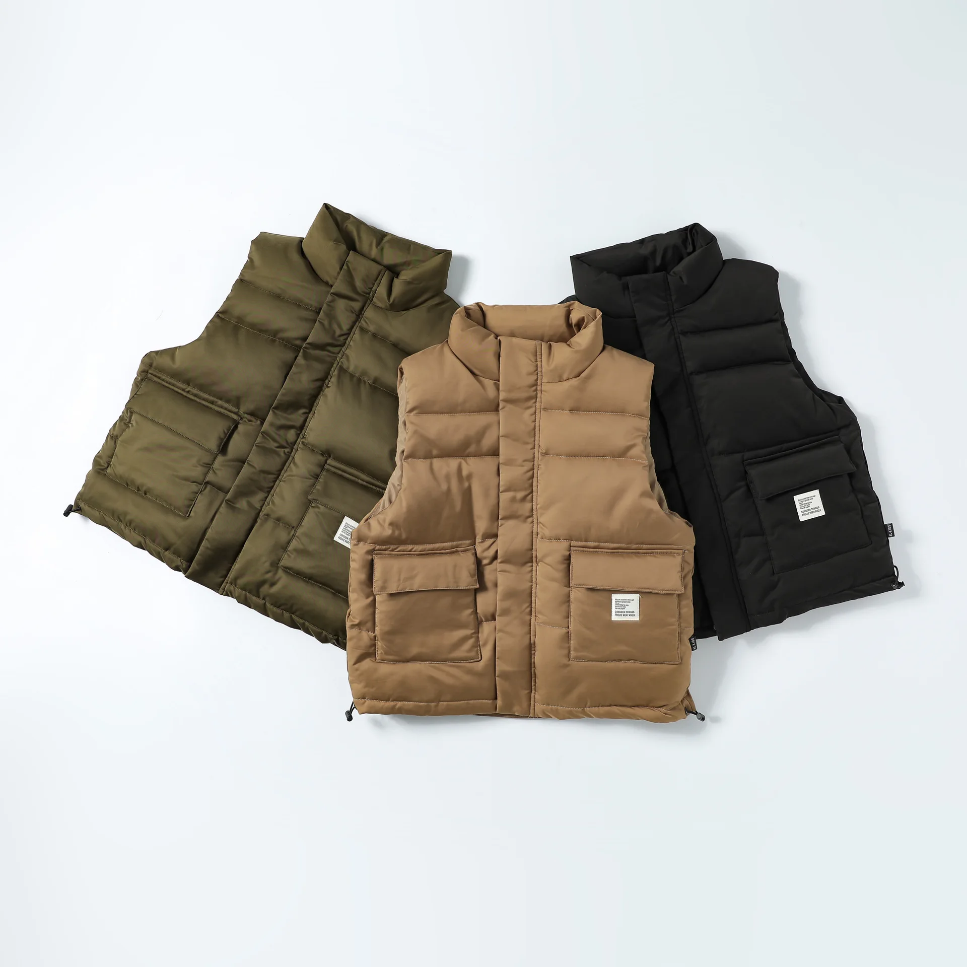 Custom Boys Winter Warm Clothes Thick Kids Military Tactical Vest Boys Puffer Vest