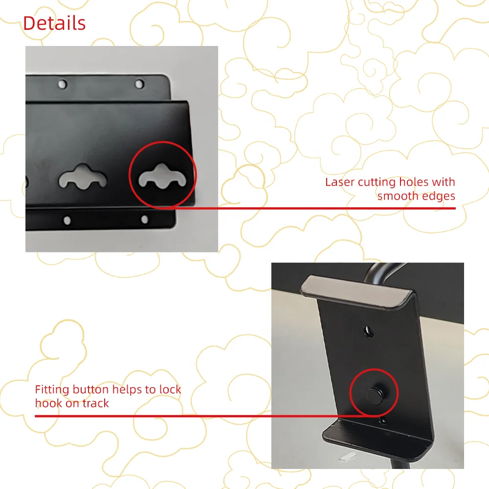 6PC pack vertical wall mounted bike rack garage storage wall organizer bicycle hanger assorted wall track hooks