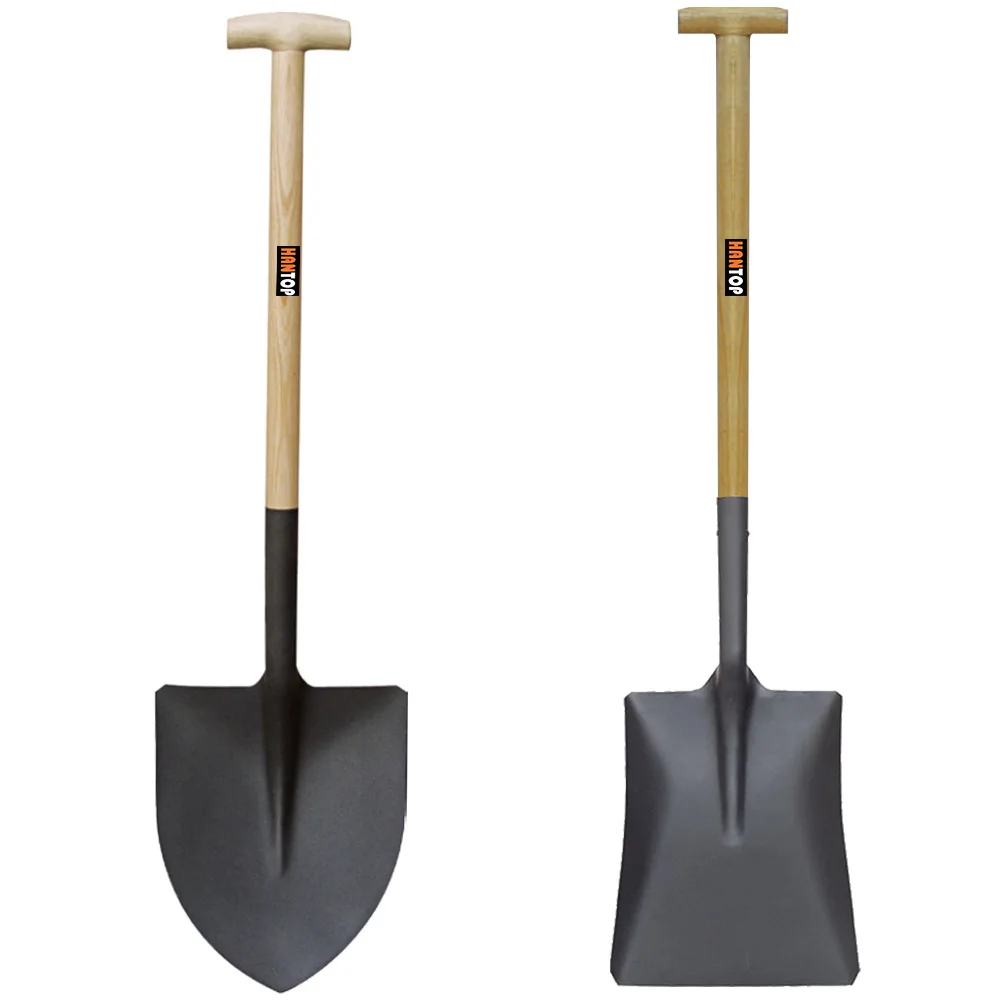 73305 Square shovel with wooden handle Y iron  grip