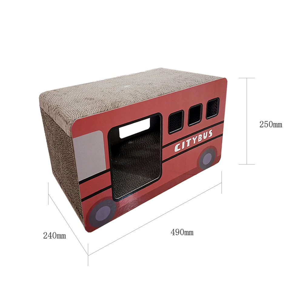 Factory direct cat scratch board bus corrugated cat litter pet claw wear-resistant pet supplies cat scratcher
