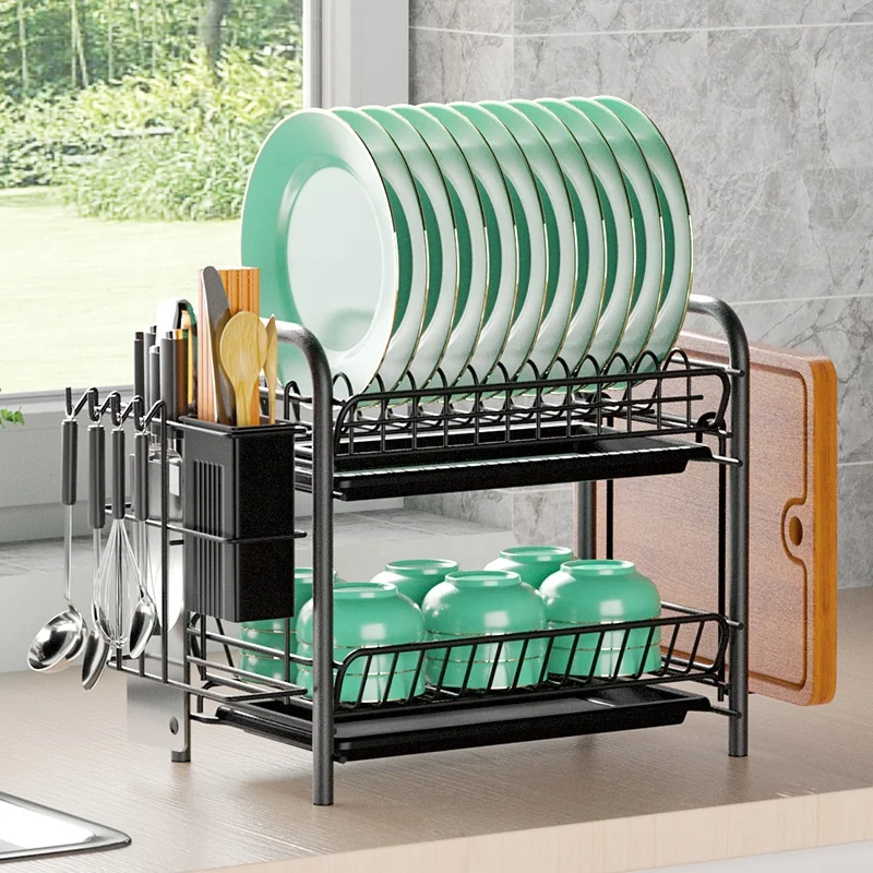 Thicken Kitchen Rack Multi-layer Bowl Plate Drain Rack Tableware Storage Rack