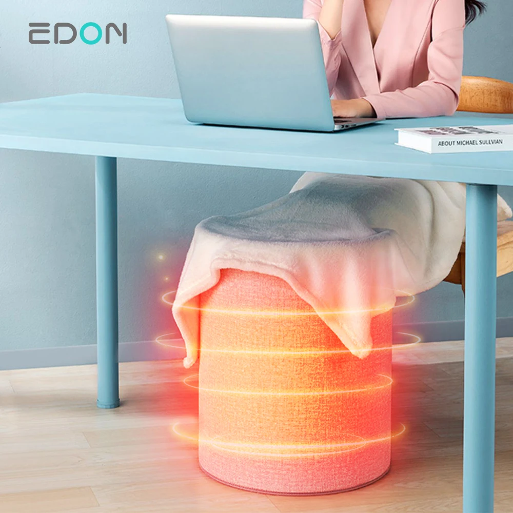 ElectricEDON New Foot Warmer Adjustable Thermostat Folding Flat Space Heater Office Under Desk Feet Warmer Silence Operation