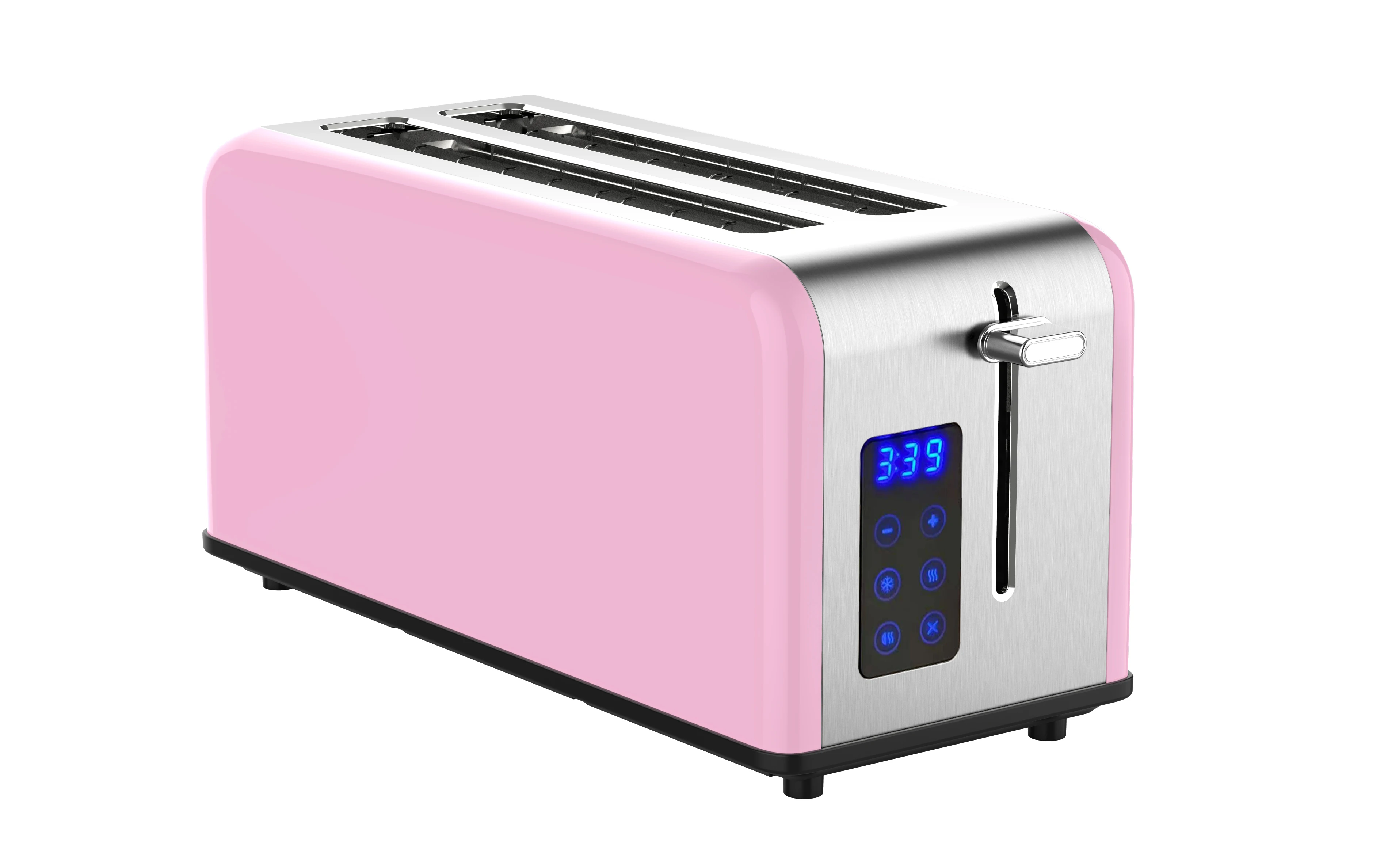 Stainless Steel Small Kitchen Appliances Factory Long 4 Slice Retro Style Hot Sale Toaster with Dust Sale