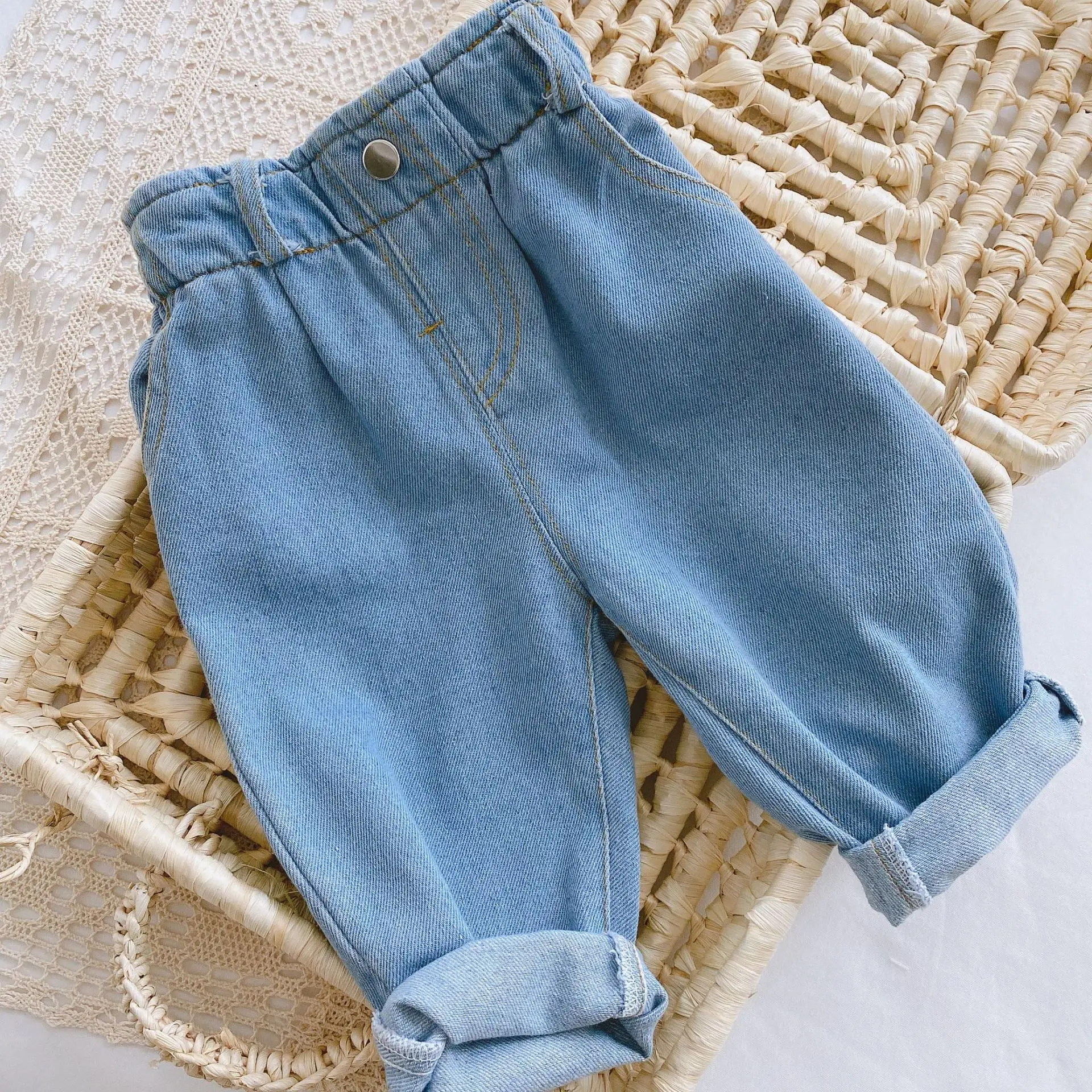 New product development in autumn and spring: jeans casual pants, cotton pants for boys and girls aged 0-3, baby jeans