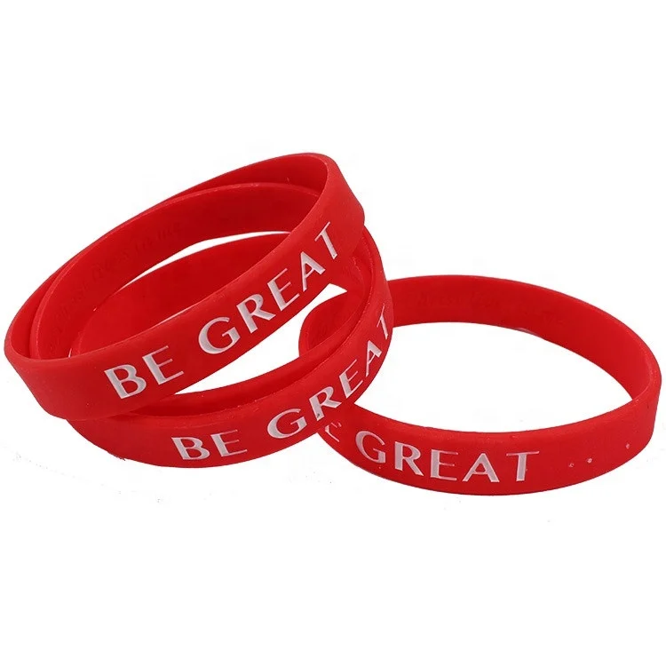 Cheap Custom Double Sided Logo Soft Rubber Silicone Bracelets for Gift