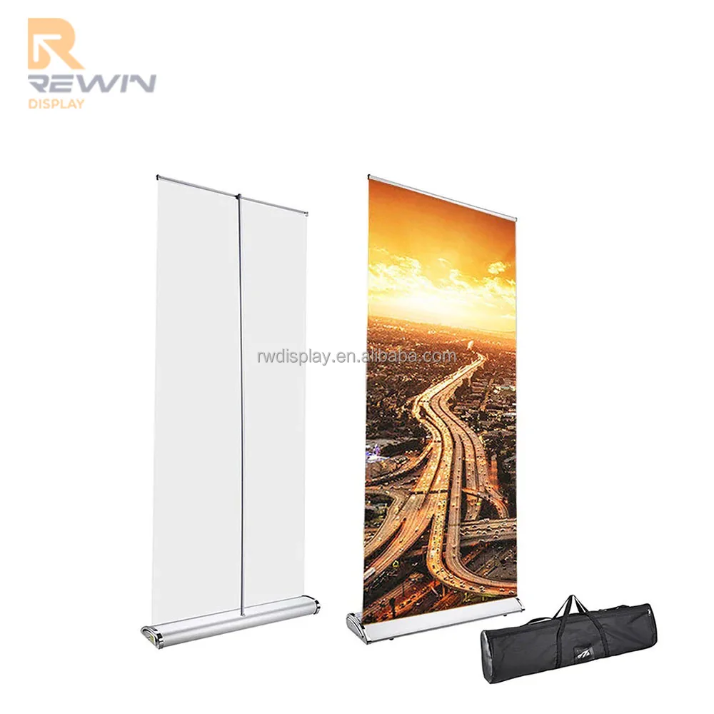 Wholesale Outdoor Exhibition aluminium roll up banner stand with clip bar