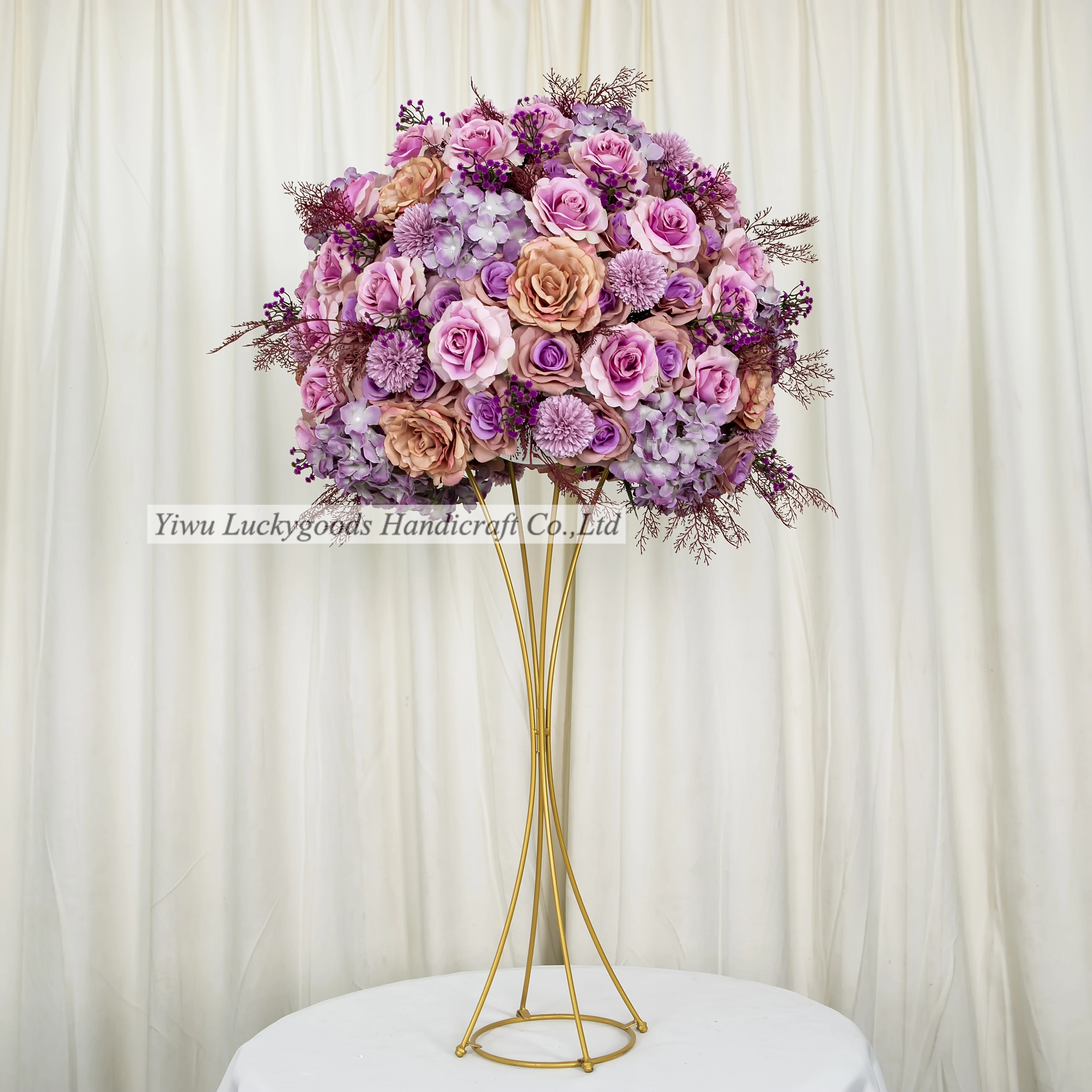 LFB1801 New Fantastic customize large size 75cm green pink flower ball for wedding centerpieces