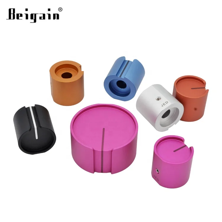 Custom CNC Machining Aluminum knurled Knob Nice Aluminum Musical Instrument Volume Control Knob Component machining services