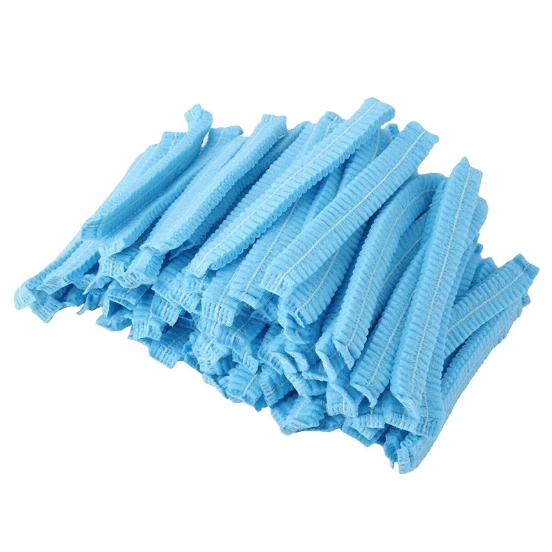 Direct Sales Breathable  China Manufacture Disposable 9g TNT Clip Bouffant Cap Hair Tie