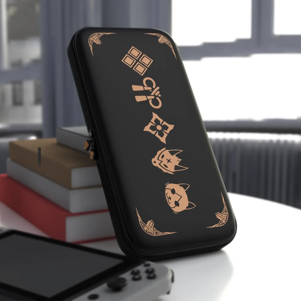 IINE Carrying Case for Nintendo Switch Oled,Hard Protective Case Easy to Carry Out 360 Degree to Protect Console,Silver