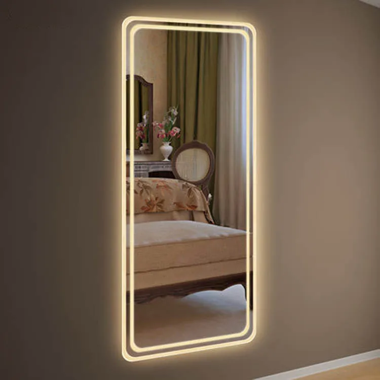 Decoration Salon Full Length Body Led Mirror Smart Floor Dressing Mirror with Lights Christmas Decorative Modern Mirror Glass