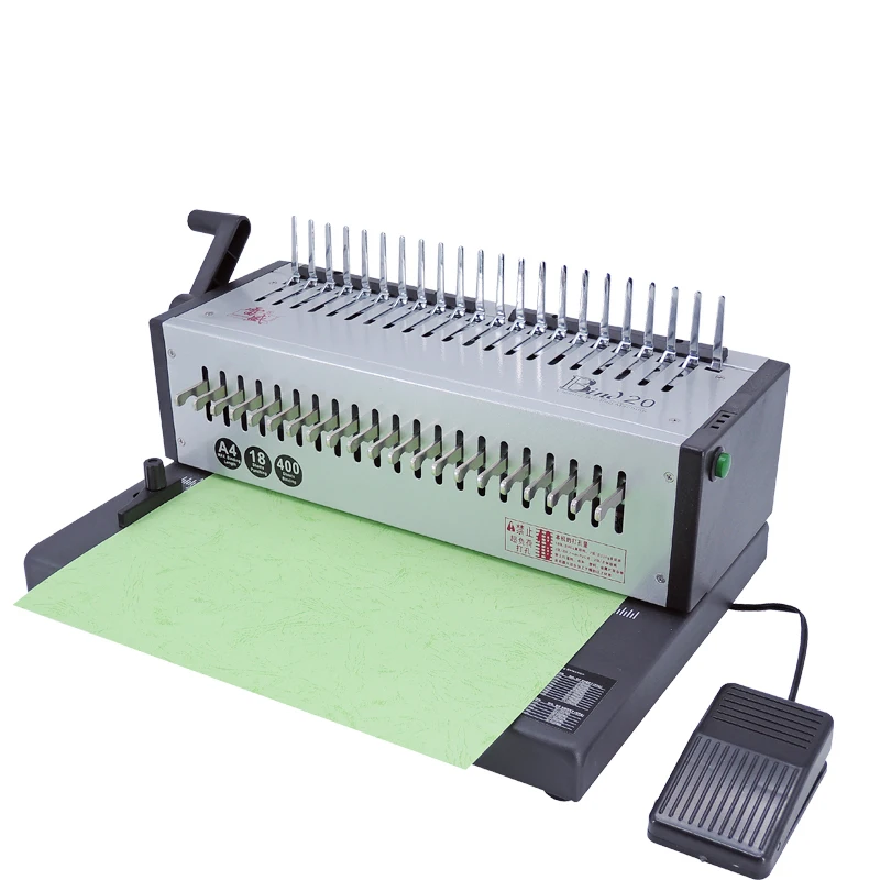 EB-20 электрическая пластиковая машина для переплета с гребнеобразной скобой блокообрабатывающая машина офисный книжниый связующего штамповочная машина