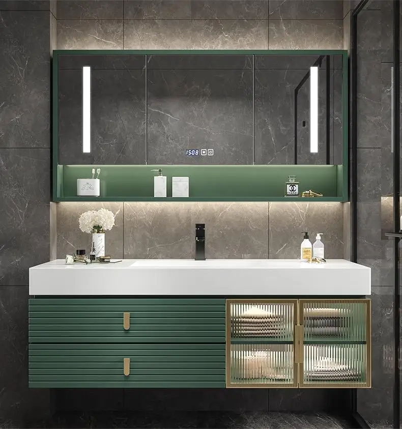 New Arrival factory price Pink Home Style Bathroom Vanity Wood Living Room Cabinets Decorative Wood Furniture