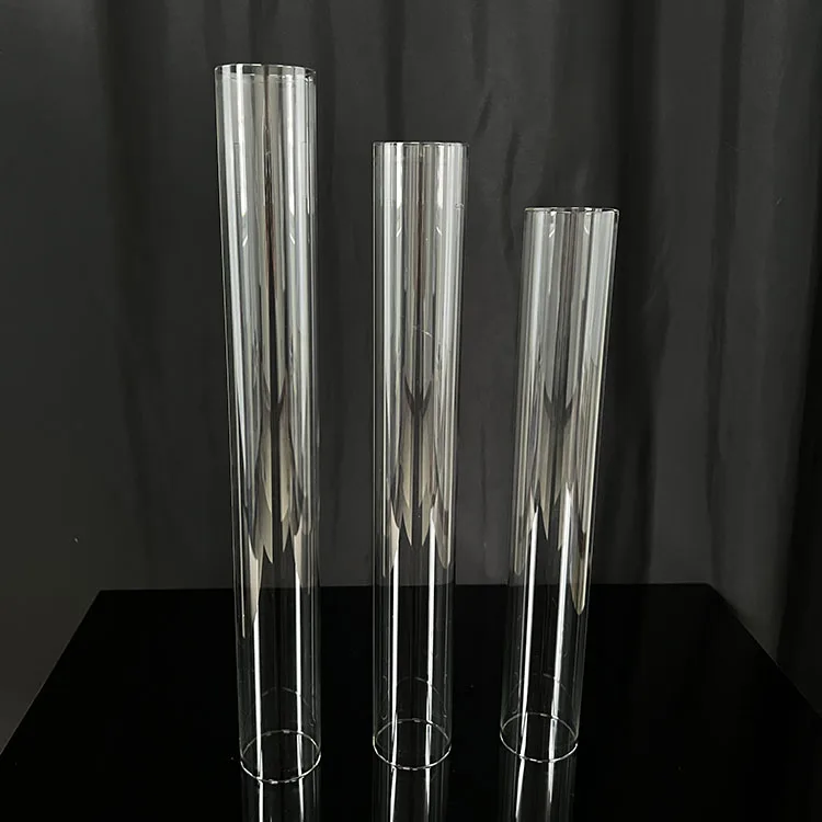 MH-TZ0518 Glass Cylinder Tube For Crystal Candelabra Decoration