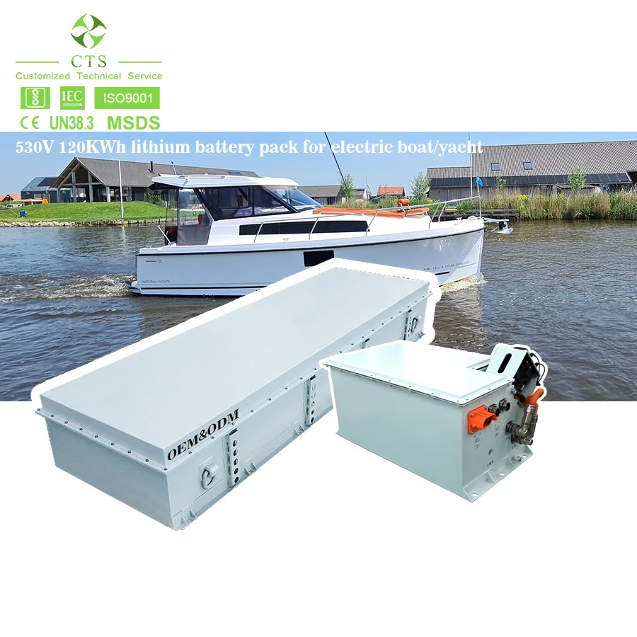 CTS Высоковольтная Морская Лодка литиевая батарея 530 В 230ah 120kwh IP67 водонепроницаемая с жидкостным охлаждением для морского применения