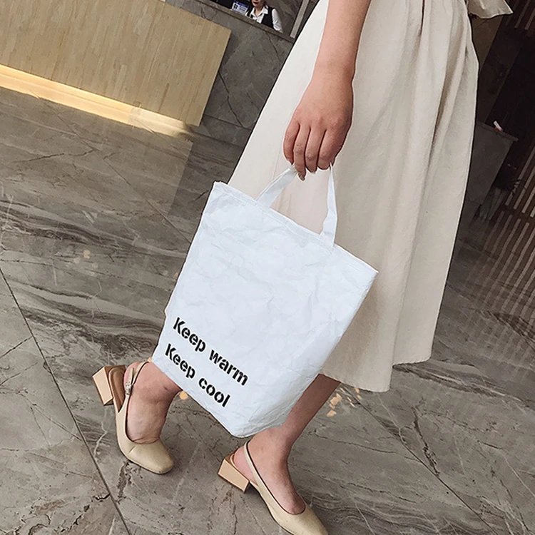 Wholesale Kraft Paper Ladies Large Capacity Crossbody Fashion Tyvek Tote Bag