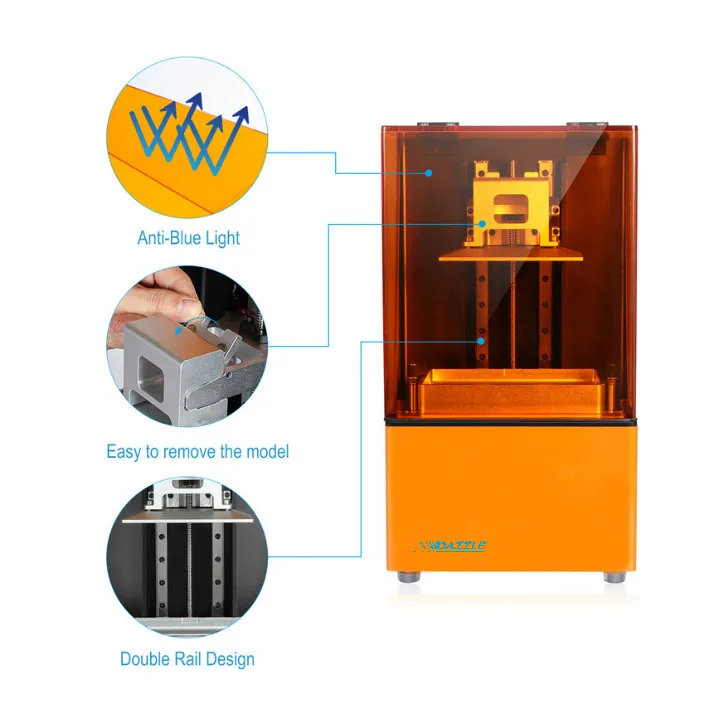 Professional 3D printer Dazzle Dazz 3D L120 Pro for jewelry bracelet and rings direct casting and rubber moulding