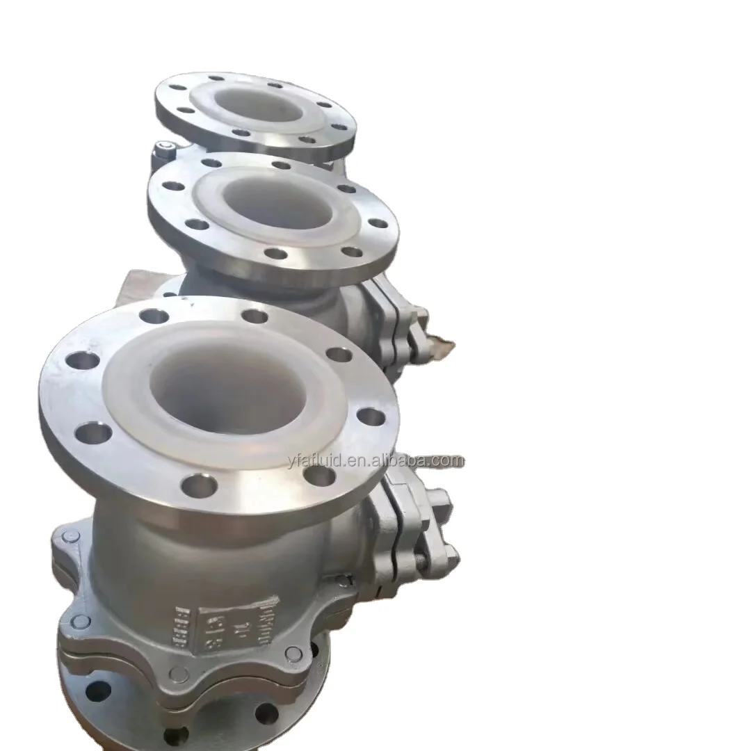 YFA ANSI 150# Flanged Ball Valve DN25 PN16 stainless steel WCB Flange End Ball Valve SS304 SS316 2PC Flanged Ball Valve 150LB