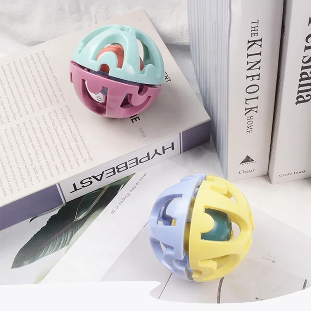Soft Plastic Infant Appease Teether Toy Baby Grasp Training Perception Rattle Ball For Early Education