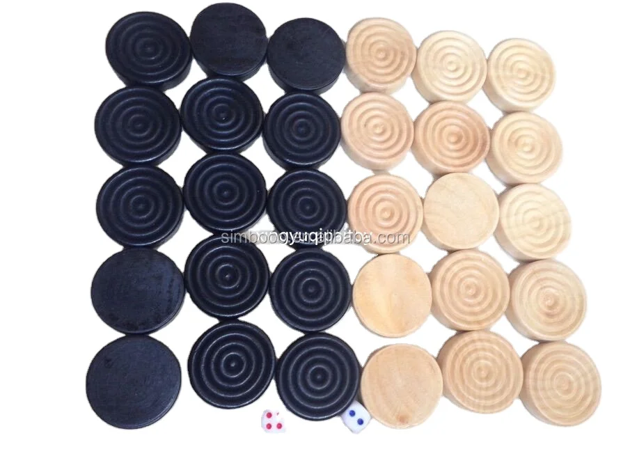 wooden checkers pieces wooden backgammon checkers/wooden chess