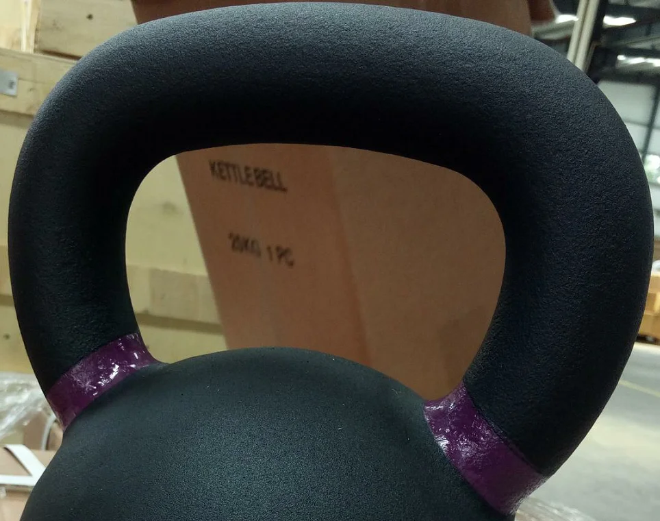 factory directly supply black powder coated cast iron kettlebell /  fitness equipment