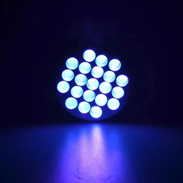 Factory Price 21 LED Aluminum Nail Lamp Ultraviolet UV Flashlight Handheld UV Torch Light Nail Polish Dryer