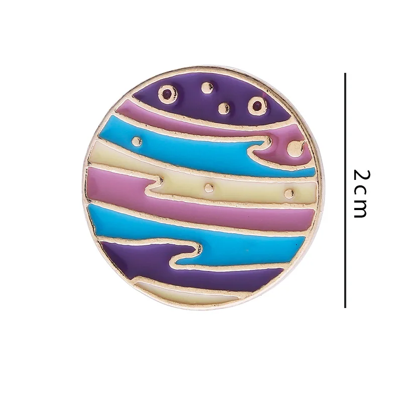 ZY3176C Custom Metal Badge Pins Cosmic Planet Series Personality Brooch DIY Decorative Backpack Clothes Badge Lapel Pin
