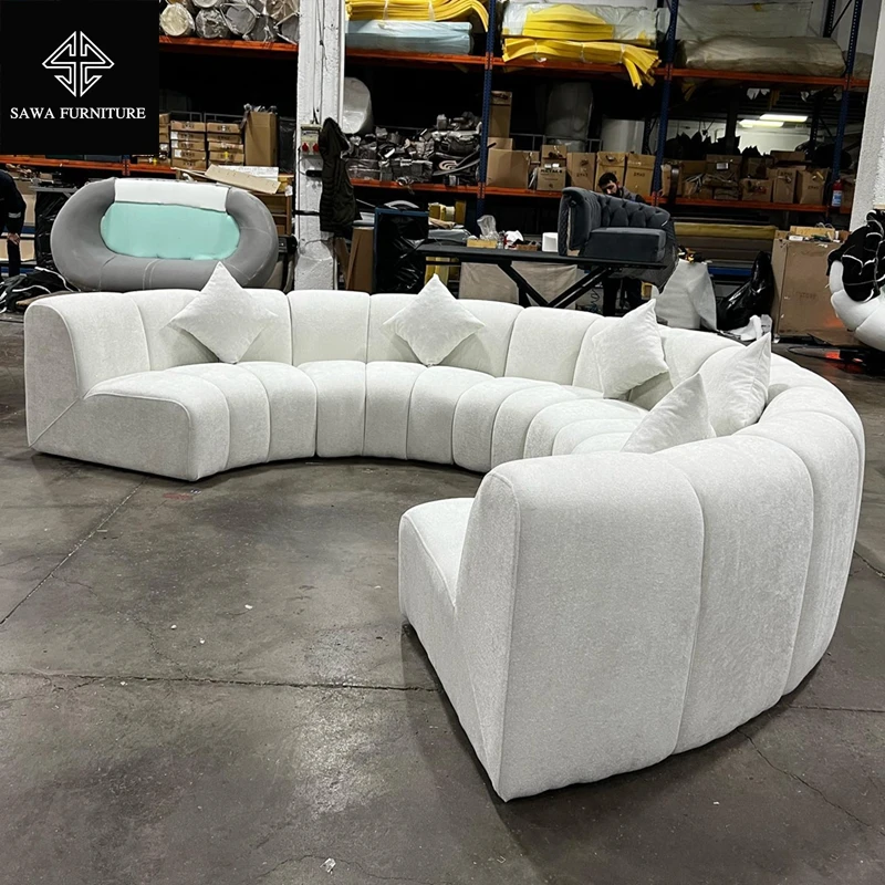 Creative arc designer semi-circular simple combination of shaped feather sofa