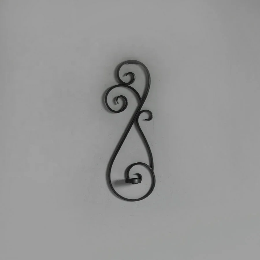 Mayco Antique Wall Black Wrought Iron Wire Metal Candle Holder