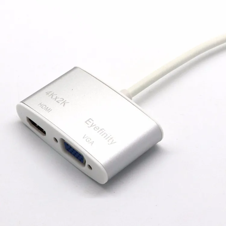 Mini DP to HDMI VGA 4K Adapter Thunderbolt 2 Converter Male to Female for MacBook Air/Micro soft/Dell/Intel