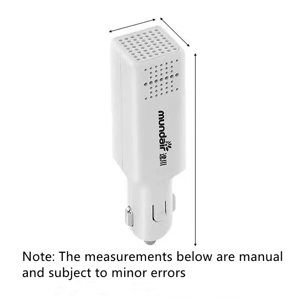 Car Air Purifier Ionizer - 12V Plug-in Car Deodorizer  Smoke Smell, Pet and Food Odors, Allergens, Viruses Eliminator for Car