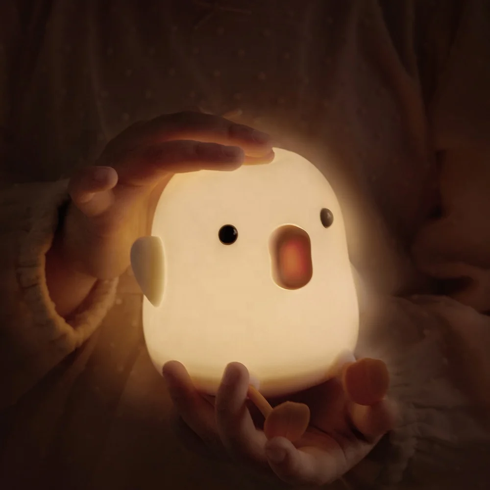 Portable Baby Night Lamp Cartoon Animal Kids Lights Light up Toys LED Silicone Soft Night Light For Children