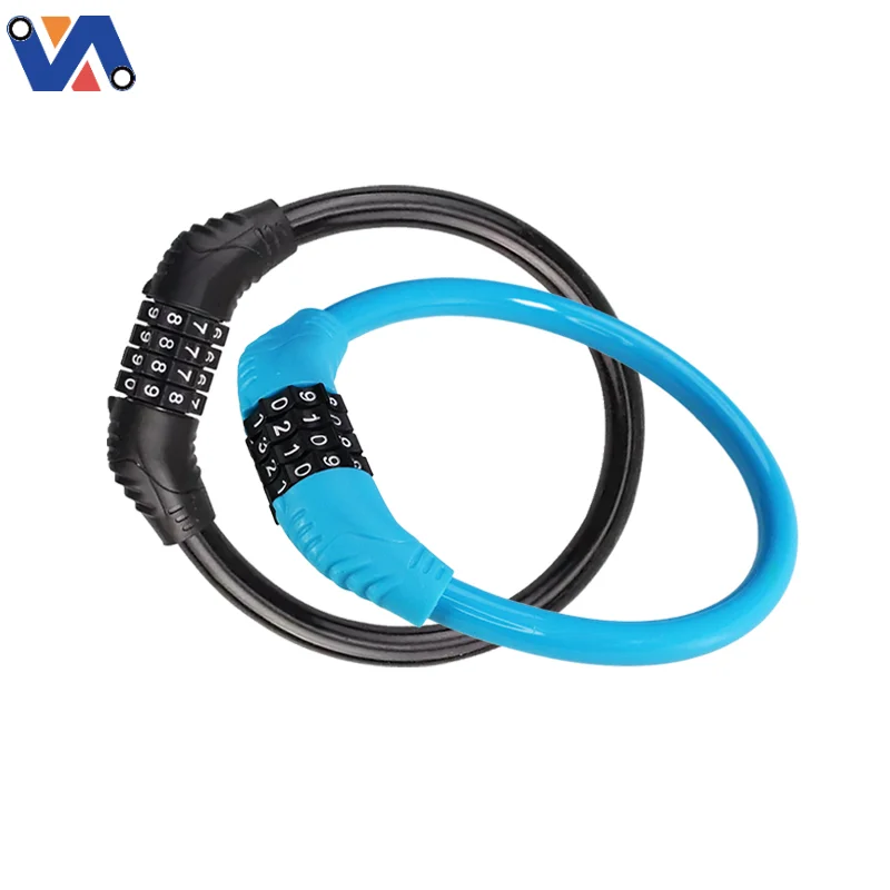 4 Digital Code Bicycle Cable Lock Anti-theft Alloy Steel MTB Road Bike Cable Code Combination Password Lock Security Padlock